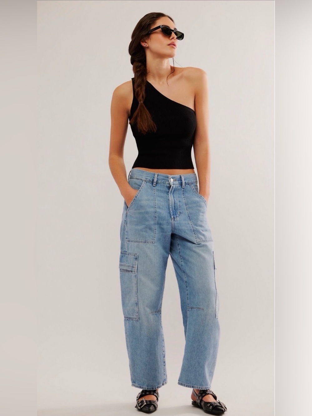 Citizens of Humanity Marcelle Cargo Jeans in Cloud Nine NWT